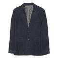 ARMANI EXCHANGE Mens Navy Blue Jacket S Cotton Plain Button Closure Casual