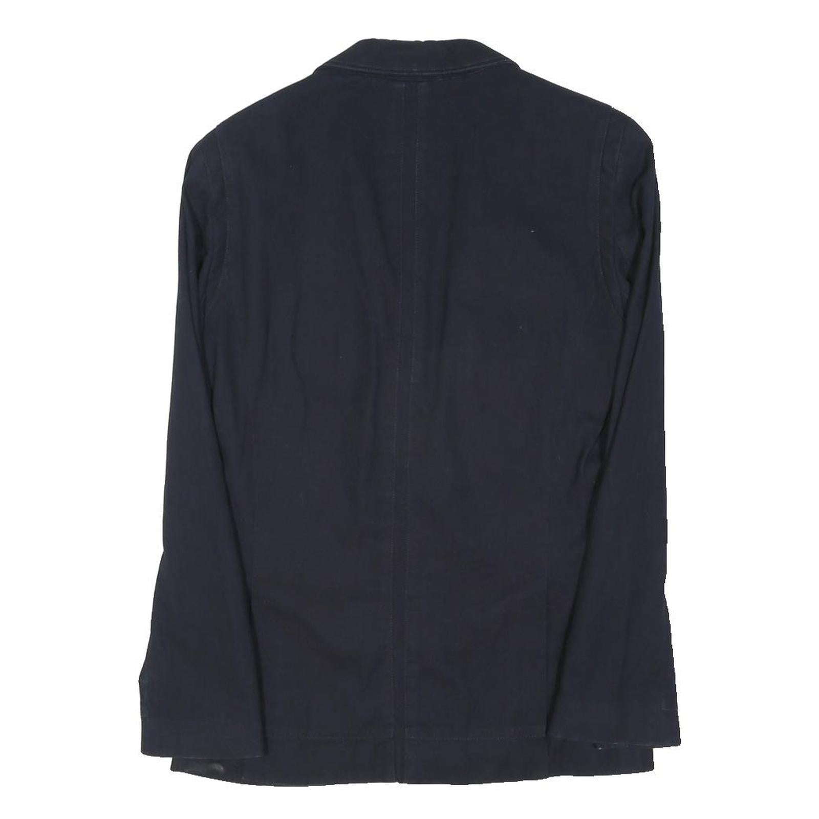 ARMANI EXCHANGE Mens Navy Blue Jacket S Cotton Plain Button Closure Casual