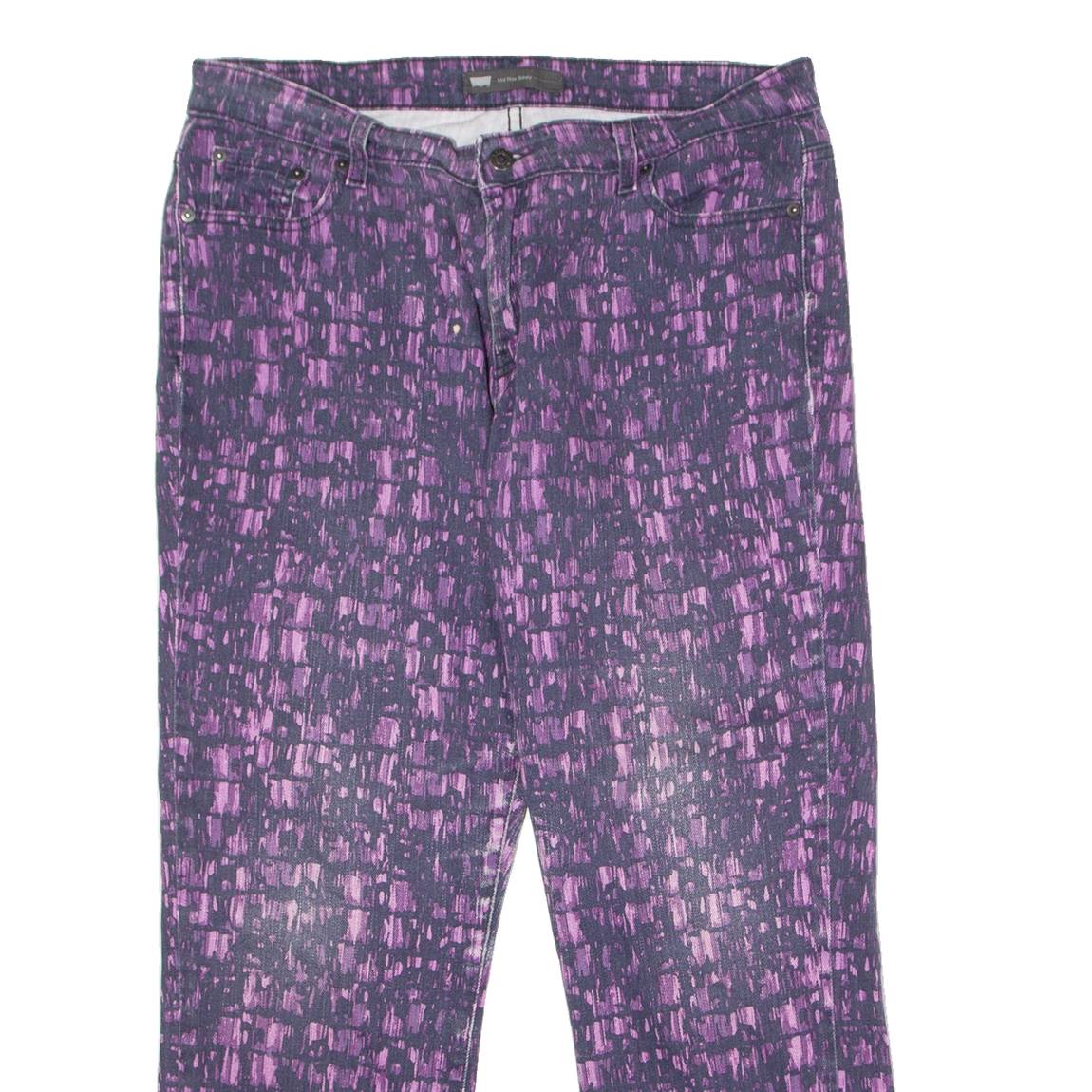 LEVI'S Mid Rise Womens Trousers Purple Regular Skinny W34 L26