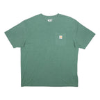 CARHARTT Mens Green Pocket T-Shirt XL Short Sleeve Crew Neck Cotton Blend Casual
