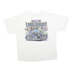 GILDAN Mens White Lake Odessa Michigan Speedway Graphic T-Shirt 2XL Short Sleeve