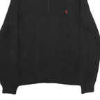 POLO RALPH LAUREN Mens Black Jumper Pullover Plain Crew Neck Basic Knit XL