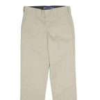 DICKIES Mens Polyester Blend Beige Regular Straight Trousers W28 L30 Workwear