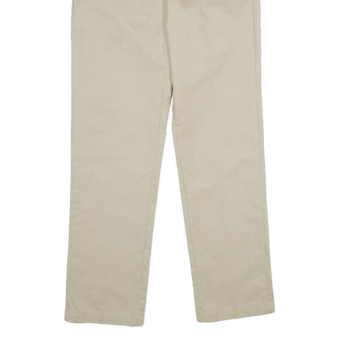 DICKIES Mens Polyester Blend Beige Regular Straight Trousers W28 L30 Workwear