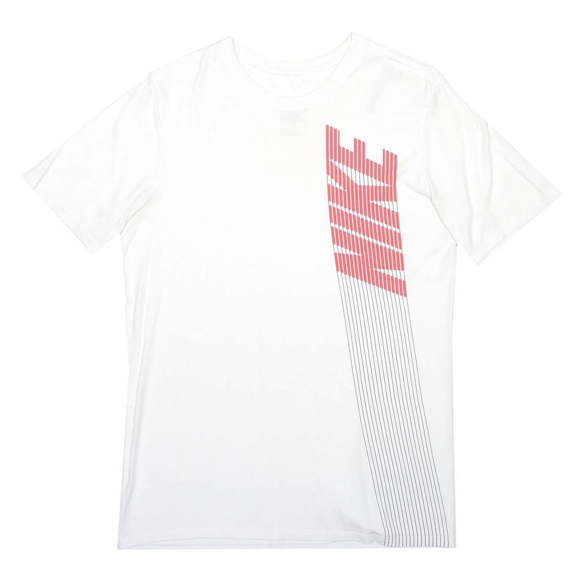 NIKE Mens White Red Graphic T-Shirt M Short Sleeve Crew Neck Casual Sporty