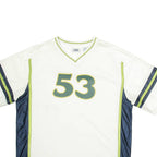 LEE 53 Mens Football Shirt Jersey White USA V-Neck XL