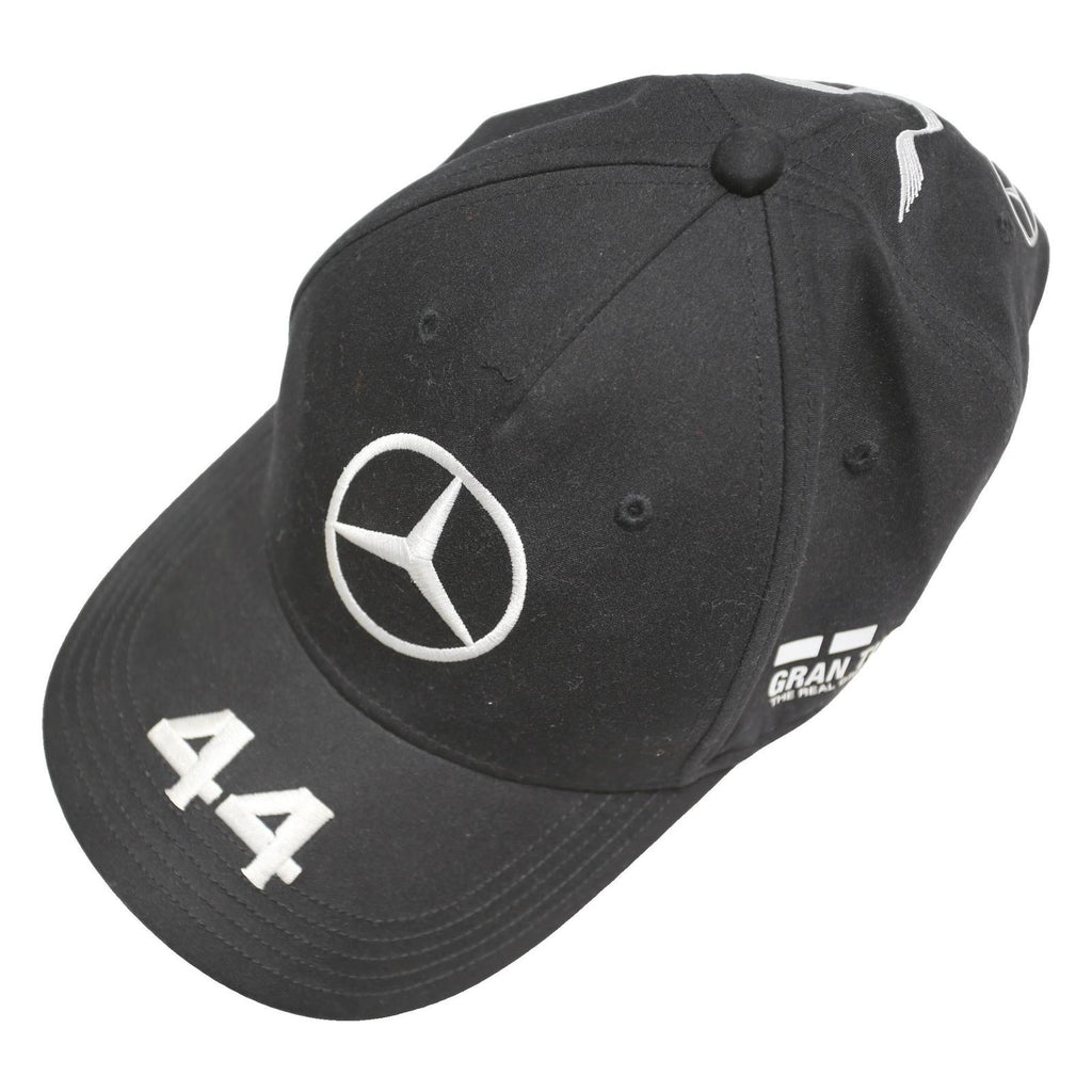 AMG PETRONAS MOTORSPORT Mens Black & White Baseball Cap Cotton Blend Canvas