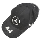 AMG PETRONAS MOTORSPORT Mens Black & White Baseball Cap Cotton Blend Canvas