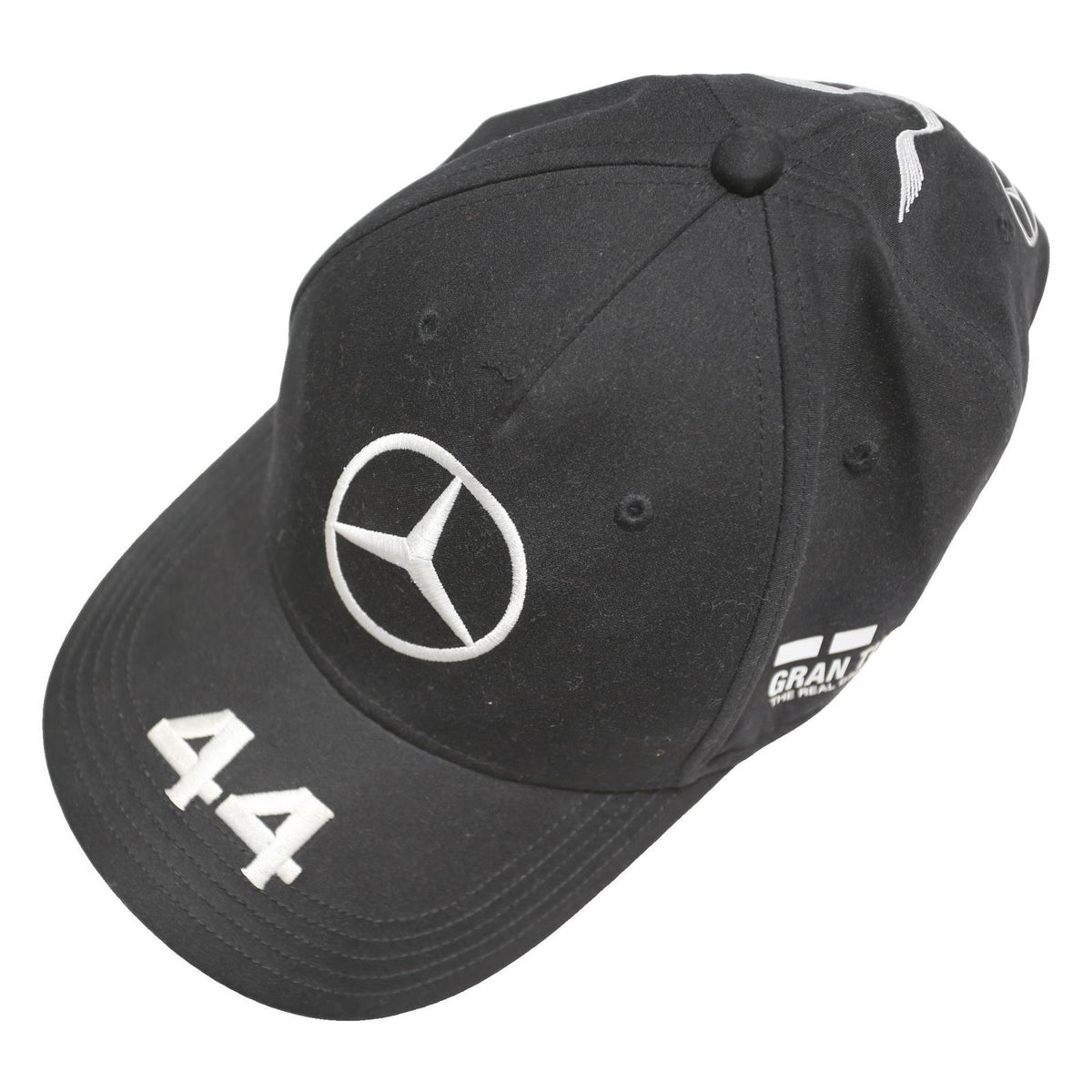 AMG PETRONAS MOTORSPORT Mens Black & White Baseball Cap Cotton Blend Canvas