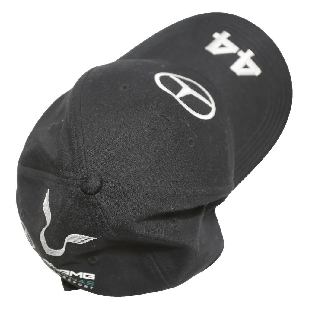 AMG PETRONAS MOTORSPORT Mens Black & White Baseball Cap Cotton Blend Canvas