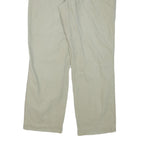 DOCKERS Mens Regular Fit Beige Cotton Blend Trousers W36 L31 Casual Zip