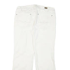 DKNY Womens Jeans White Regular Straight Denim W33 L28 Zip Cotton Blend