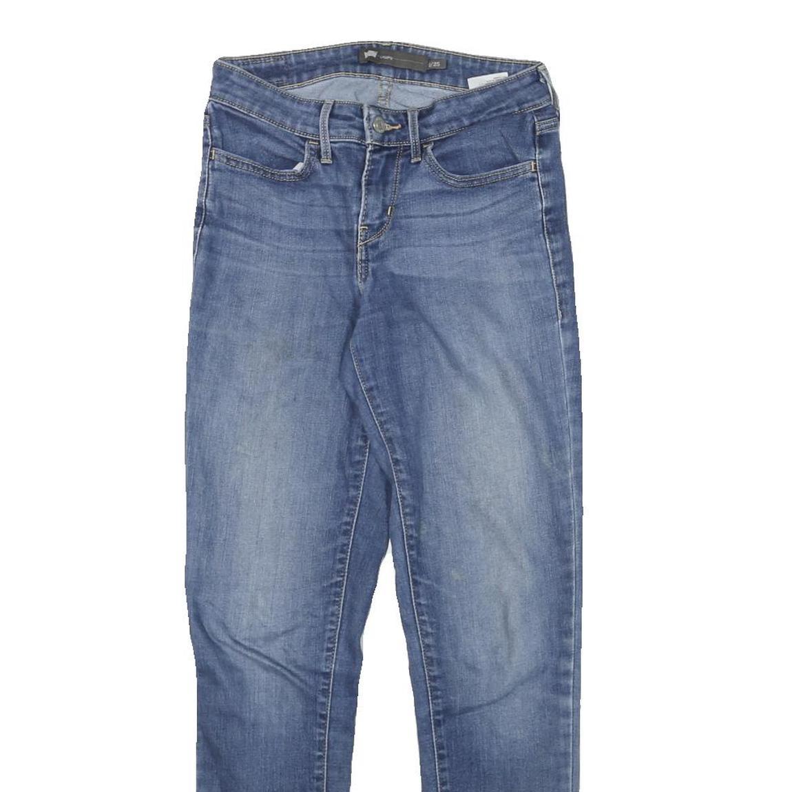 LEVI'S Womens Slim Blue Denim Light Wash Jeans W26 L28 Zip Pockets