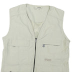 Mens Cream Outdoor Discovery Zip Jacket S Polyester Blend Lightweight Sleeveless