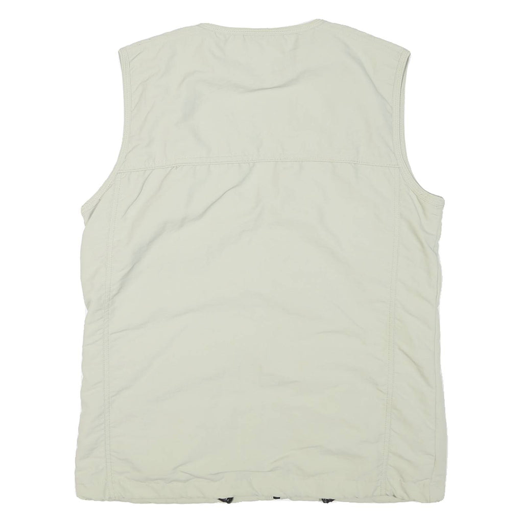 Mens Cream Outdoor Discovery Zip Jacket S Polyester Blend Lightweight Sleeveless