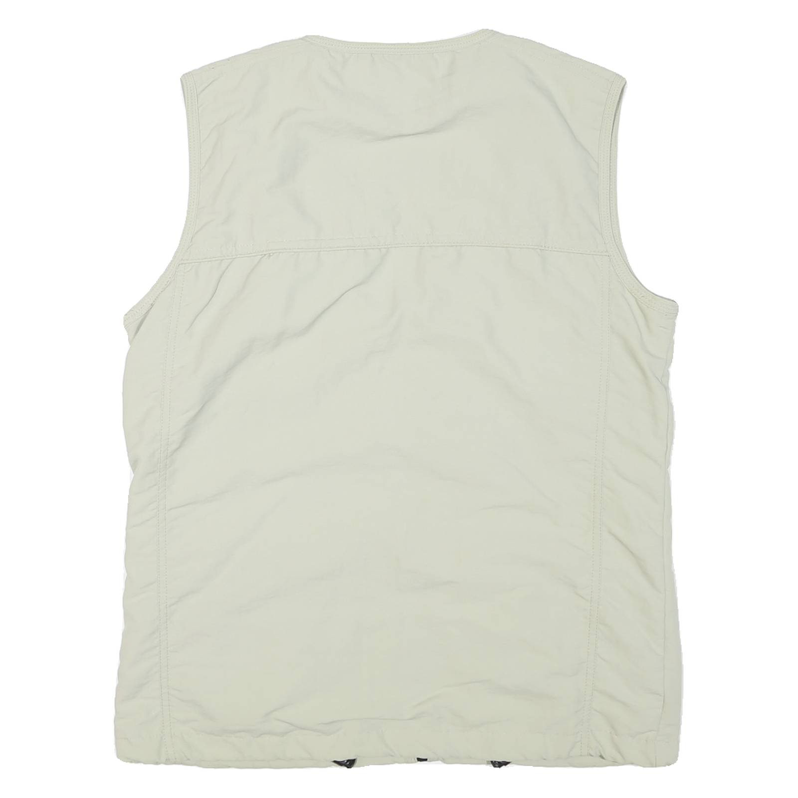 Mens Cream Outdoor Discovery Zip Jacket S Polyester Blend Lightweight Sleeveless