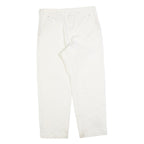 CARHARTT Mens Jeans White Regular Straight Denim W34 L28 Workwear Durable Zip