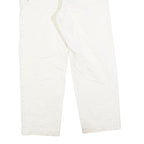 CARHARTT Mens Jeans White Regular Straight Denim W34 L28 Workwear Durable Zip