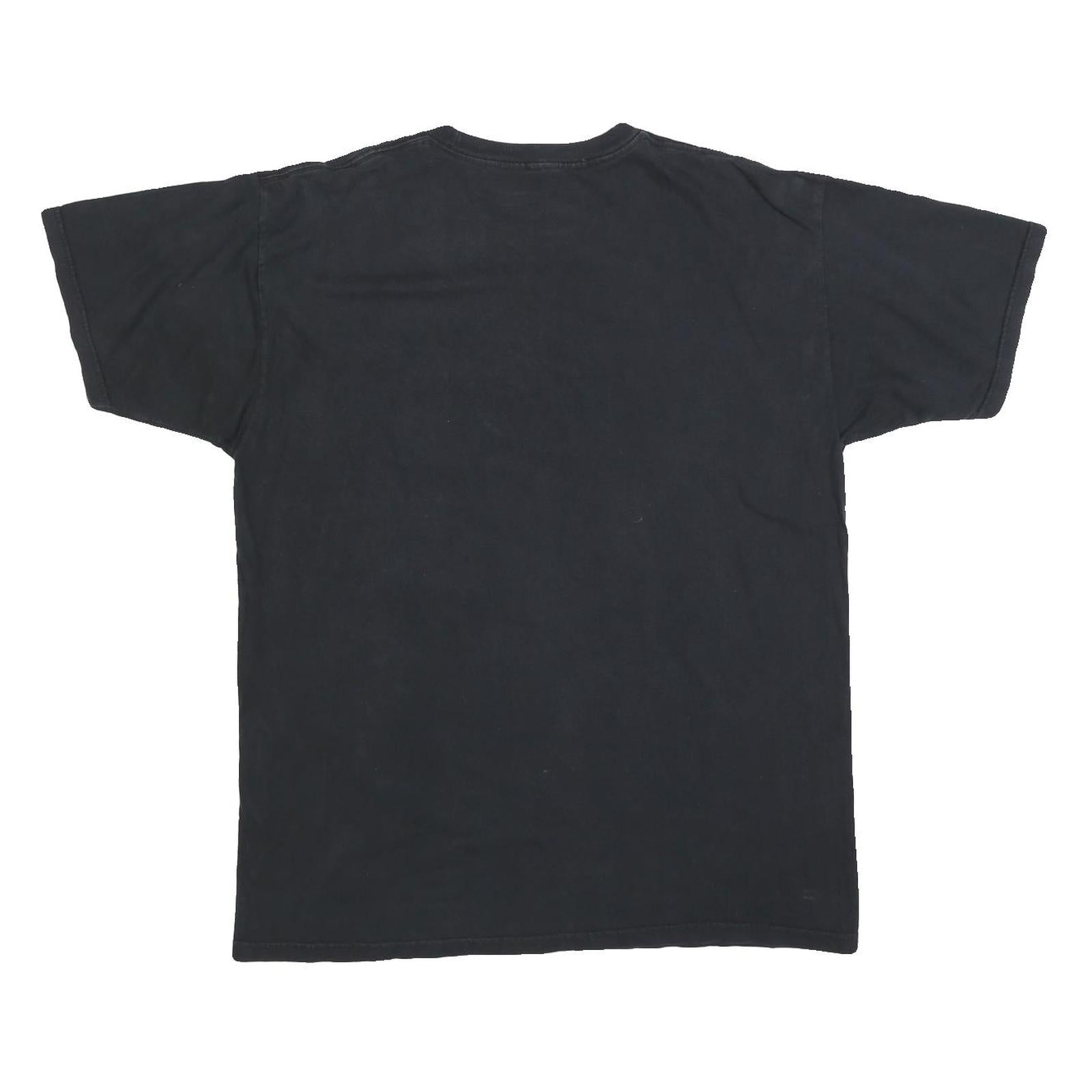 HARD ROCK CAFE Mens Black Myrtle Beach Graphic T-Shirt L Short Sleeve Crew Neck