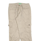 DIP Womens Beige Cotton Blend Regular Cargo Trousers W30 L28 Casual Utility Zip