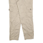 DIP Womens Beige Cotton Blend Regular Cargo Trousers W30 L28 Casual Utility Zip