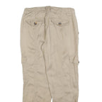 DIP Womens Beige Cotton Blend Regular Cargo Trousers W30 L28 Casual Utility Zip