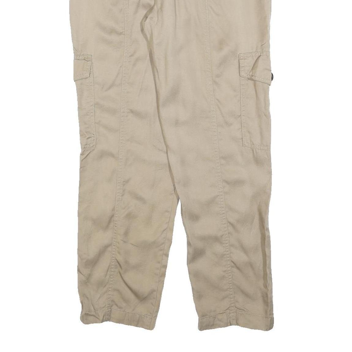 DIP Womens Beige Cotton Blend Regular Cargo Trousers W30 L28 Casual Utility Zip