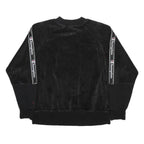 CHAMPION Womens Black Logo Tape Crew Neck M Sweatshirt Cotton Blend Soft