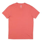 J.CREW Mens Coral Modern T-Shirt M Short Sleeve V-Neck Cotton Blend Casual