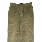 TOMMY HILFIGER Womens Corduroy Trousers Green Regular Tapered W32 L30