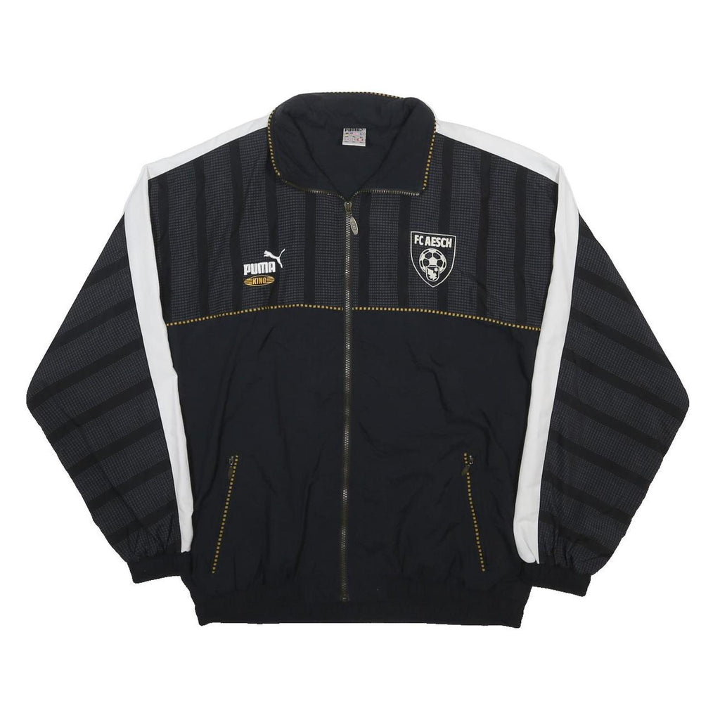 PUMA Mens Black & White FC Aesch Track Jacket XL Polyamide Plain Football