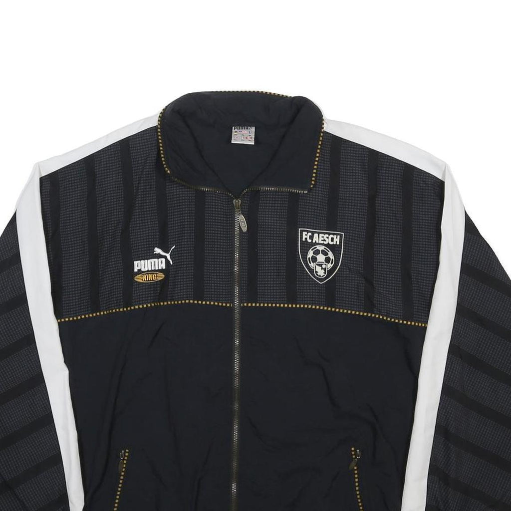 PUMA Mens Black & White FC Aesch Track Jacket XL Polyamide Plain Football