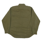 TOMMY HILFIGER Mens Green Long Sleeve Button Cotton Shirt L Casual Workwear
