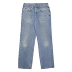 CARHARTT Mens Relaxed Blue Denim Jeans W32 L32 Casual Workwear Zip Closure