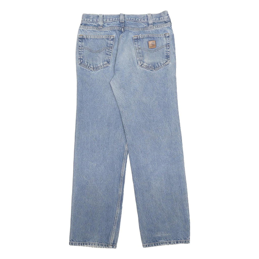 CARHARTT Mens Relaxed Blue Denim Jeans W32 L32 Casual Workwear Zip Closure