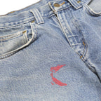 CARHARTT Mens Relaxed Blue Denim Jeans W32 L32 Casual Workwear Zip Closure