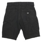 DICKIES Mens Black Casual Cotton Blend Cargo Shorts L W30 Workwear Style