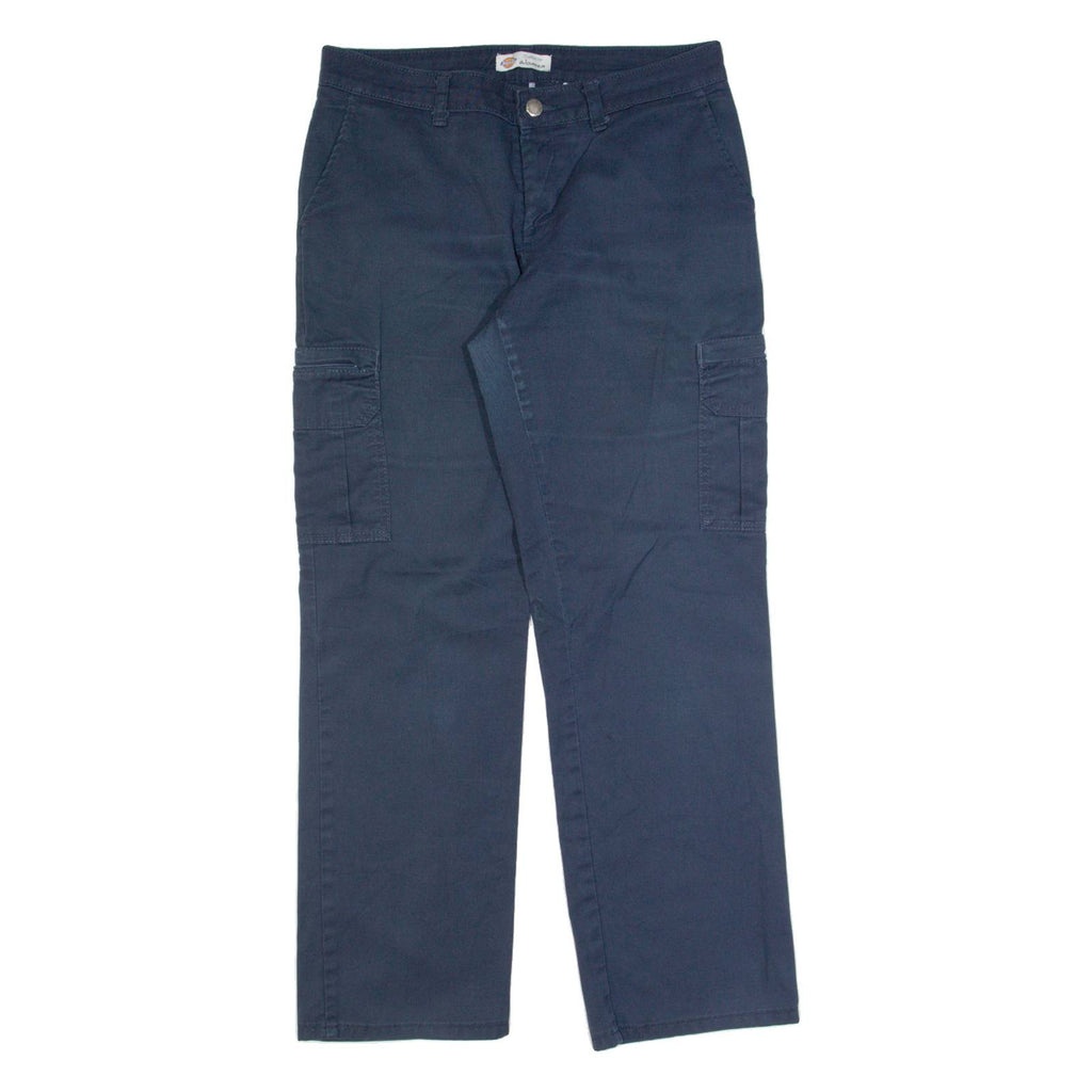 DICKIES Cargo Workwear Womens Trousers Blue Regular Straight W30 L30