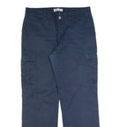 DICKIES Cargo Workwear Womens Trousers Blue Regular Straight W30 L30