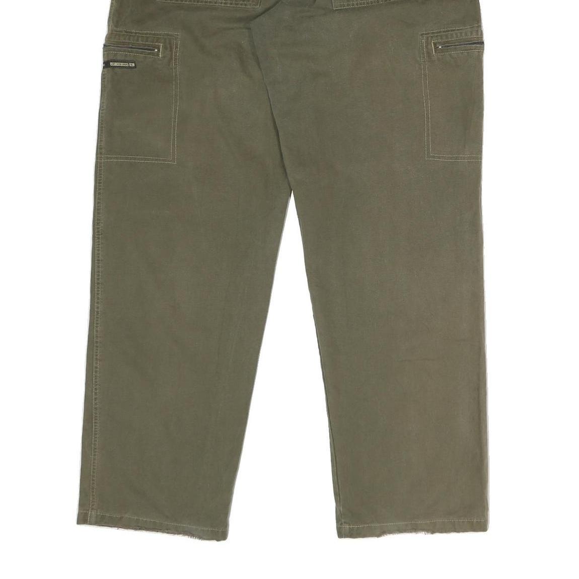 BE AUTHENTIC Mens Regular Fit Green Denim Regular Leg Cotton Blend W36 L31