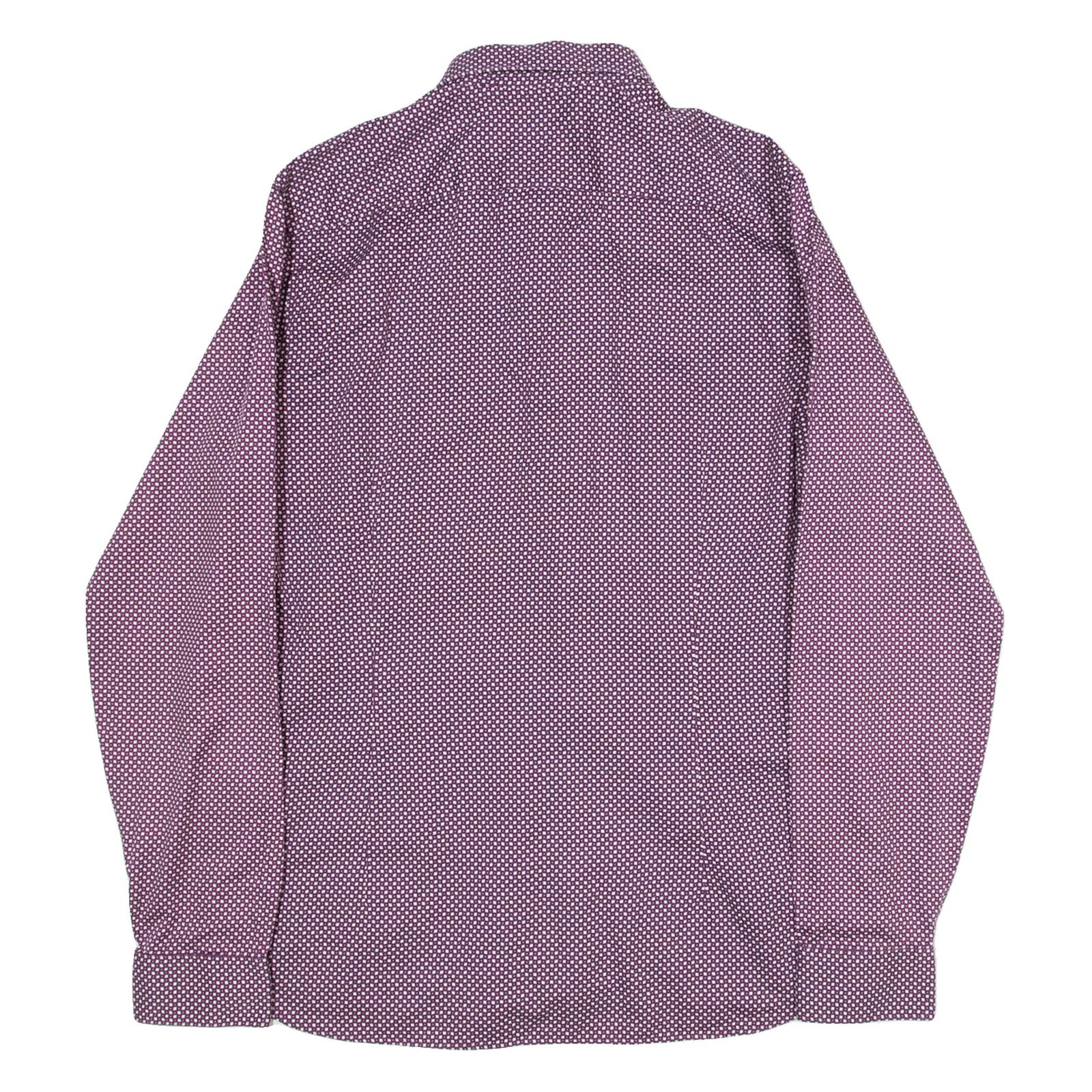 TED BAKER Mens Shirt Purple Long Sleeve M
