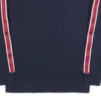 HOLLISTER Mens Navy Blue Crew Neck S Cotton Blend Sweatshirt Striped Sleeve