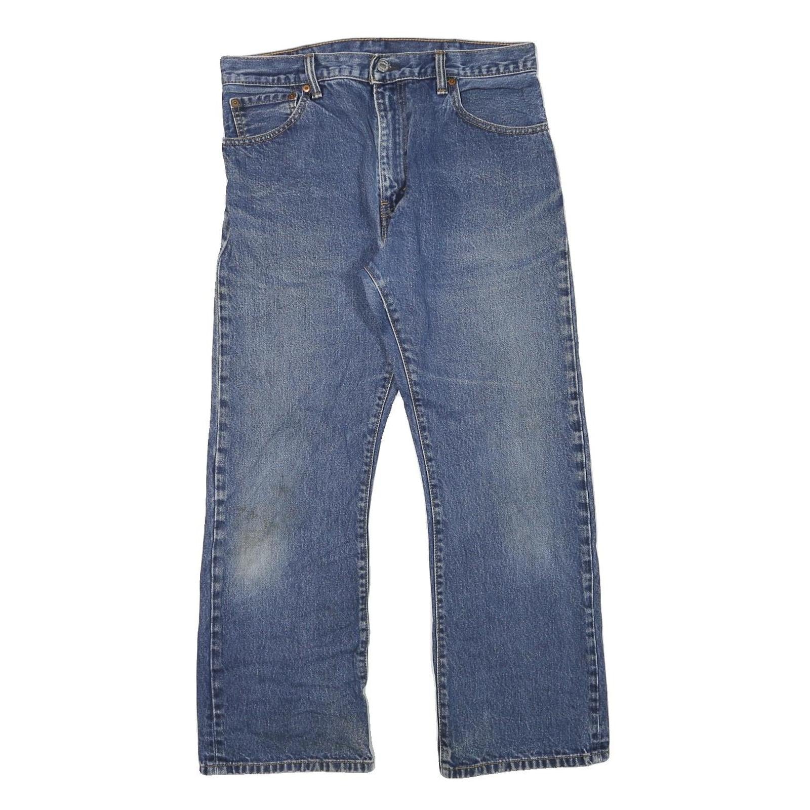 LEVI'S Mens Blue Regular Fit Straight Denim Jeans W32 L28 Classic Zip Pockets