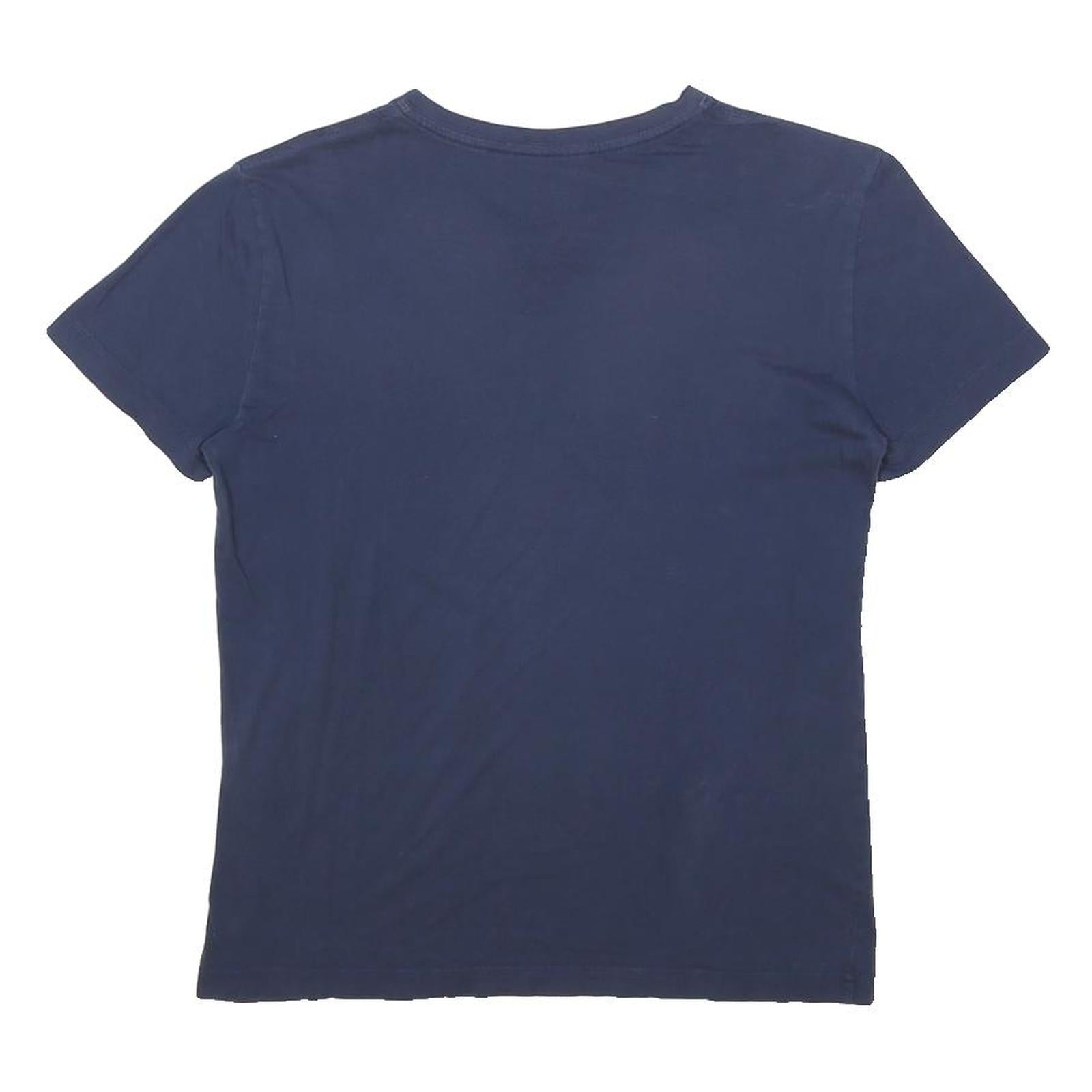 LACOSTE Mens Blue V-Neck T-Shirt XS Short Sleeve Cotton Classic Logo