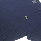 LACOSTE Mens Blue V-Neck T-Shirt XS Short Sleeve Cotton Classic Logo