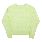 CHAMPION REVERSE WEAVE Womens Yellow Crew Neck XS Cotton Blend Sweatshirt Retro
