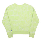 CHAMPION REVERSE WEAVE Womens Yellow Crew Neck XS Cotton Blend Sweatshirt Retro
