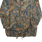 SCHERER Womens Green & Brown Abstract Print Jacket S Polyester Blend Zip