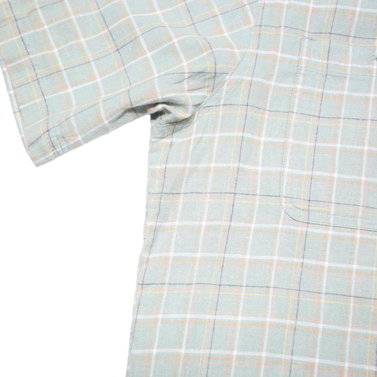 PATAGONIA Mens Green Check Shirt M Cotton Blend Casual Short Sleeve