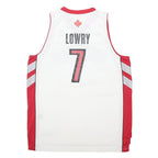 ADIDAS Mens White & Red Raptors #7 Jersey XL Sleeveless NBA Basketball